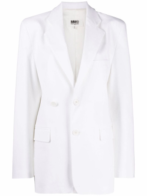 Fitted-waist single-breasted blazer, MM6 Maison Margiela Fitted-waist single-breasted blazer
Fitted-waist single-breasted blazer, MM6 Maison Margiela Fitted-waist single-breasted blazer