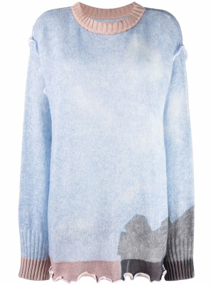 Sky-print rib-trimmed jumper, MM6 Maison Margiela Sky-print rib-trimmed jumper
Sky-print rib-trimmed jumper, MM6 Maison Margiela Sky-print rib-trimmed jumper