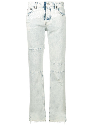 

Panelled straight-leg jeans, MM6 Maison Margiela Panelled straight-leg jeans