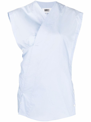 Asymmetric wrap sleeveless shirt, MM6 Maison Margiela Asymmetric wrap sleeveless shirt
Asymmetric wrap sleeveless shirt, MM6 Maison Margiela Asymmetric wrap sleeveless shirt