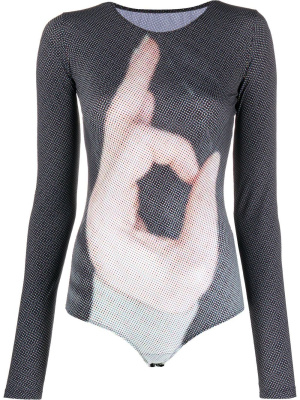 Graphic-print long-sleeve bodysuit, MM6 Maison Margiela Graphic-print long-sleeve bodysuit
Graphic-print long-sleeve bodysuit, MM6 Maison Margiela Graphic-print long-sleeve bodysuit