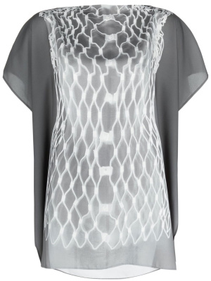 Graphic-print short-sleeved blouse, MM6 Maison Margiela Graphic-print short-sleeved blouse
Graphic-print short-sleeved blouse, MM6 Maison Margiela Graphic-print short-sleeved blouse
