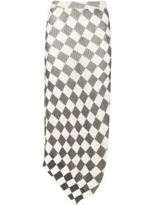 Checkerboard-pattern asymmetric skirt, MM6 Maison Margiela Checkerboard-pattern asymmetric skirt
Checkerboard-pattern asymmetric skirt, MM6 Maison Margiela Checkerboard-pattern asymmetric skirt