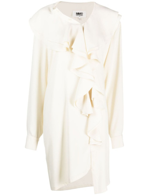 Ruffle-detailing long-sleeved dress, MM6 Maison Margiela Ruffle-detailing long-sleeved dress
Ruffle-detailing long-sleeved dress, MM6 Maison Margiela Ruffle-detailing long-sleeved dress