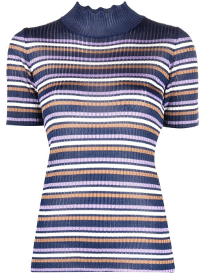 Stripe-print short-sleeved knitted top, A.P.C. Stripe-print short-sleeved knitted top
Stripe-print short-sleeved knitted top, A.P.C. Stripe-print short-sleeved knitted top