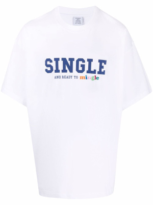 Slogan-print short-sleeved T-shirt, VETEMENTS Slogan-print short-sleeved T-shirt
Slogan-print short-sleeved T-shirt, VETEMENTS Slogan-print short-sleeved T-shirt