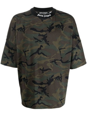 Logo-band camouflage-print T-shirt, Palm Angels Logo-band camouflage-print T-shirt
Logo-band camouflage-print T-shirt, Palm Angels Logo-band camouflage-print T-shirt