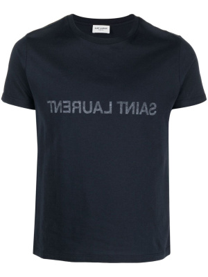 Reverse logo-print cotton T-shirt, Saint Laurent Reverse logo-print cotton T-shirt
Reverse logo-print cotton T-shirt, Saint Laurent Reverse logo-print cotton T-shirt