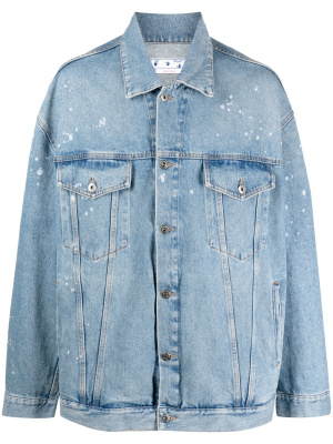Oversized splatter-detail denim jacket, Off-White Oversized splatter-detail denim jacket
Oversized splatter-detail denim jacket, Off-White Oversized splatter-detail denim jacket