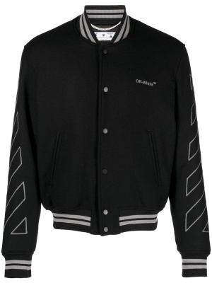 Diag logo-embroidered varsity jacket, Off-White Diag logo-embroidered varsity jacket
Diag logo-embroidered varsity jacket, Off-White Diag logo-embroidered varsity jacket
