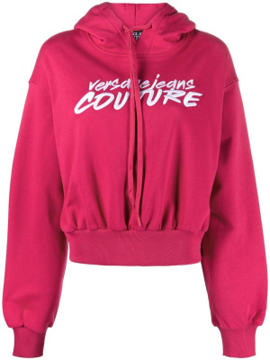 Logo-embroidered cropped hoodie, Versace Jeans Couture Logo-embroidered cropped hoodie
Logo-embroidered cropped hoodie, Versace Jeans Couture Logo-embroidered cropped hoodie
