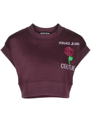 Logo-print cotton crop top, Versace Jeans Couture Logo-print cotton crop top
Logo-print cotton crop top, Versace Jeans Couture Logo-print cotton crop top