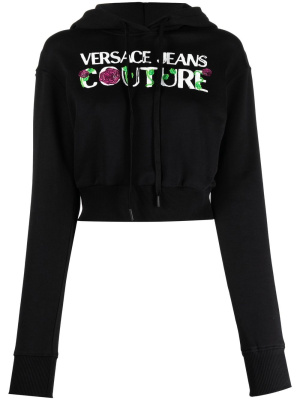 

Logo-print pullover hoodie, Versace Jeans Couture Logo-print pullover hoodie