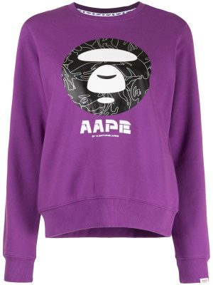 Logo-print crew-neck sweatshirt, AAPE BY *A BATHING APE® Logo-print crew-neck sweatshirt
Logo-print crew-neck sweatshirt, AAPE BY *A BATHING APE® Logo-print crew-neck sweatshirt