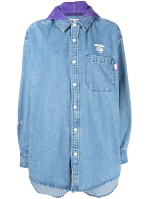 Embroidered button-up denim shirt, AAPE BY *A BATHING APE® Embroidered button-up denim shirt
Embroidered button-up denim shirt, AAPE BY *A BATHING APE® Embroidered button-up denim shirt