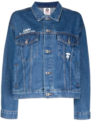 Logo-embroidered denim jacket, AAPE BY *A BATHING APE® Logo-embroidered denim jacket
Logo-embroidered denim jacket, AAPE BY *A BATHING APE® Logo-embroidered denim jacket