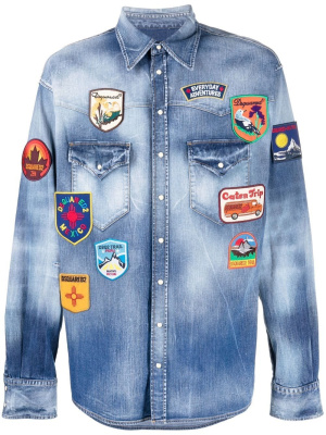 Stonewashed logo-patch denim shirt, Dsquared2 Stonewashed logo-patch denim shirt
Stonewashed logo-patch denim shirt, Dsquared2 Stonewashed logo-patch denim shirt
