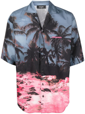 Palm tree-print short-sleeved shirt, Dsquared2 Palm tree-print short-sleeved shirt
Palm tree-print short-sleeved shirt, Dsquared2 Palm tree-print short-sleeved shirt
