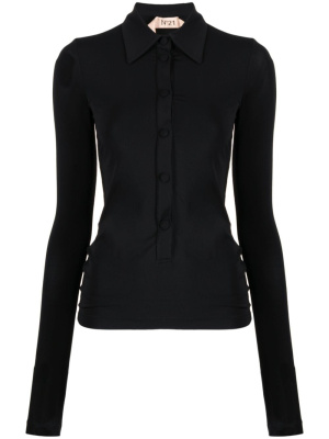 Straight-point collar long-sleeve top, Nº21 Straight-point collar long-sleeve top
Straight-point collar long-sleeve top, Nº21 Straight-point collar long-sleeve top