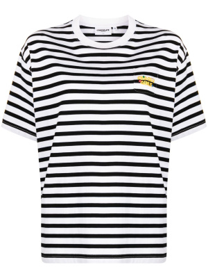Logo-embroidered striped cotton T-shirt, CHOCOOLATE Logo-embroidered striped cotton T-shirt
Logo-embroidered striped cotton T-shirt, CHOCOOLATE Logo-embroidered striped cotton T-shirt