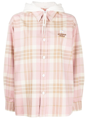 Check-pattern hooded shirt jacket, CHOCOOLATE Check-pattern hooded shirt jacket
Check-pattern hooded shirt jacket, CHOCOOLATE Check-pattern hooded shirt jacket