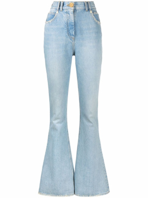 Monogram-print high-waist bootcut jeans, Balmain Monogram-print high-waist bootcut jeans
Monogram-print high-waist bootcut jeans, Balmain Monogram-print high-waist bootcut jeans