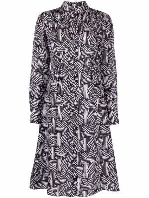 Monogram-print silk shirt dress, Karl Lagerfeld Monogram-print silk shirt dress
Monogram-print silk shirt dress, Karl Lagerfeld Monogram-print silk shirt dress