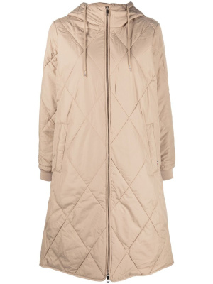 

Diamond-quilted hooded coat, Tommy Hilfiger Diamond-quilted hooded coat