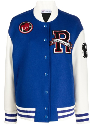 Logo-patch contrast varsity jacket, RED Valentino Logo-patch contrast varsity jacket
Logo-patch contrast varsity jacket, RED Valentino Logo-patch contrast varsity jacket