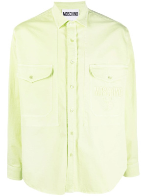 White embroidered-logo detail shirt, Moschino White embroidered-logo detail shirt
White embroidered-logo detail shirt, Moschino White embroidered-logo detail shirt