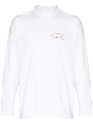 

Logo-print long-sleeve T-shirt, Martine Rose Logo-print long-sleeve T-shirt