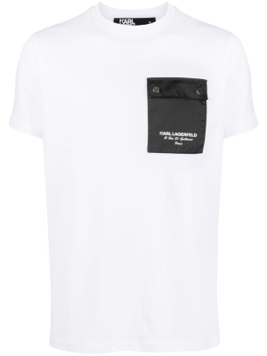 Logo-print chest-pocket T-shirt, Karl Lagerfeld Logo-print chest-pocket T-shirt
Logo-print chest-pocket T-shirt, Karl Lagerfeld Logo-print chest-pocket T-shirt