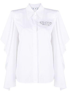 Embroidered billowing-sleeve shirt, Off-White Embroidered billowing-sleeve shirt
Embroidered billowing-sleeve shirt, Off-White Embroidered billowing-sleeve shirt