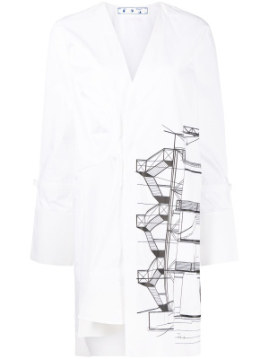 Graphic-print tied-sleeves mini dress, Off-White Graphic-print tied-sleeves mini dress
Graphic-print tied-sleeves mini dress, Off-White Graphic-print tied-sleeves mini dress