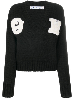 Appliqued alpaca and wool-blend jumper, Off-White Appliqued alpaca and wool-blend jumper
Appliqued alpaca and wool-blend jumper, Off-White Appliqued alpaca and wool-blend jumper