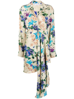 Floral-print asymmetric shirtdress, Off-White Floral-print asymmetric shirtdress
Floral-print asymmetric shirtdress, Off-White Floral-print asymmetric shirtdress