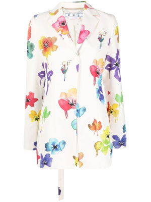 Floral-print single-breasted blazer, Off-White Floral-print single-breasted blazer
Floral-print single-breasted blazer, Off-White Floral-print single-breasted blazer