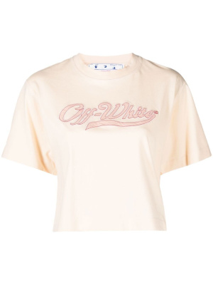 Logo-embroidered cropped T-shirt, Off-White Logo-embroidered cropped T-shirt
Logo-embroidered cropped T-shirt, Off-White Logo-embroidered cropped T-shirt