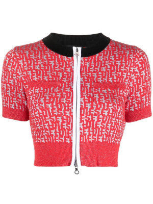 Monogram-pattern cropped zip-front top, Diesel Monogram-pattern cropped zip-front top
Monogram-pattern cropped zip-front top, Diesel Monogram-pattern cropped zip-front top