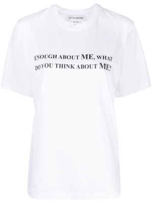 Slogan-print organic cotton T-shirt, Victoria Beckham Slogan-print organic cotton T-shirt
Slogan-print organic cotton T-shirt, Victoria Beckham Slogan-print organic cotton T-shirt