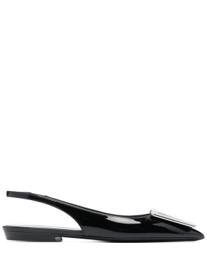 Pointed-toe buckled slingback pumps, Saint Laurent Pointed-toe buckled slingback pumps
Pointed-toe buckled slingback pumps, Saint Laurent Pointed-toe buckled slingback pumps