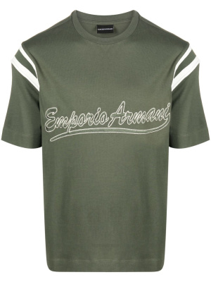 Logo-embroidered cotton T-shirt, Emporio Armani Logo-embroidered cotton T-shirt
Logo-embroidered cotton T-shirt, Emporio Armani Logo-embroidered cotton T-shirt