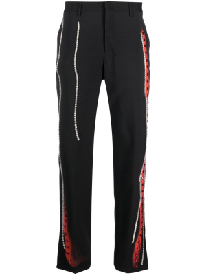 Crystal-embellished virgin-wool trousers, Moschino Crystal-embellished virgin-wool trousers
Crystal-embellished virgin-wool trousers, Moschino Crystal-embellished virgin-wool trousers