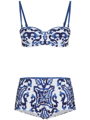 Majolica-print high-waist bikini, Dolce & Gabbana Majolica-print high-waist bikini
Majolica-print high-waist bikini, Dolce & Gabbana Majolica-print high-waist bikini