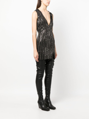 Sequin-embellished V-neck minidress, Patrizia Pepe Sequin-embellished V-neck minidress
Sequin-embellished V-neck minidress, Patrizia Pepe Sequin-embellished V-neck minidress