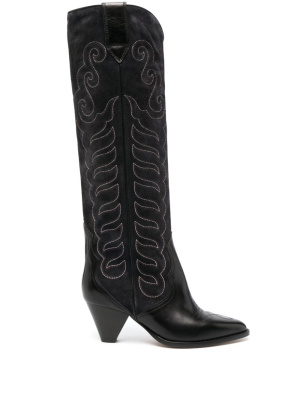 Liela 60mm embroidered leather boots, ISABEL MARANT Liela 60mm embroidered leather boots
Liela 60mm embroidered leather boots, ISABEL MARANT Liela 60mm embroidered leather boots