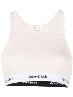 Logo-underband stretch-cotton top, Sporty & Rich Logo-underband stretch-cotton top
Logo-underband stretch-cotton top, Sporty & Rich Logo-underband stretch-cotton top
