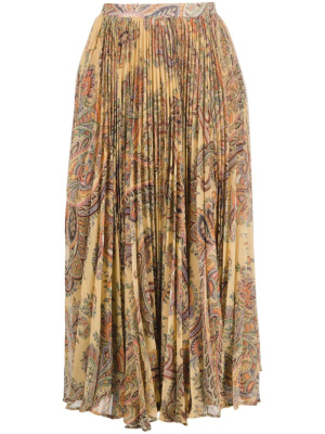 Paisley-print pleated silk midi skirt, ETRO Paisley-print pleated silk midi skirt
Paisley-print pleated silk midi skirt, ETRO Paisley-print pleated silk midi skirt