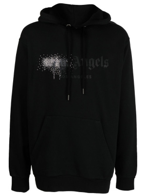 Rhinestone-embellished logo print hoodie, Palm Angels Rhinestone-embellished logo print hoodie
Rhinestone-embellished logo print hoodie, Palm Angels Rhinestone-embellished logo print hoodie