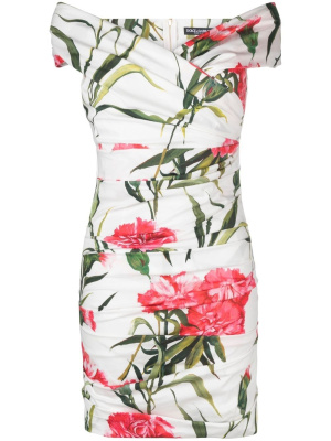 Floral-print off-shoulder dress, Dolce & Gabbana Floral-print off-shoulder dress
Floral-print off-shoulder dress, Dolce & Gabbana Floral-print off-shoulder dress